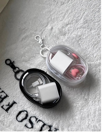 ✨ Multifunctional Clear Data Cable Storage Box ✨